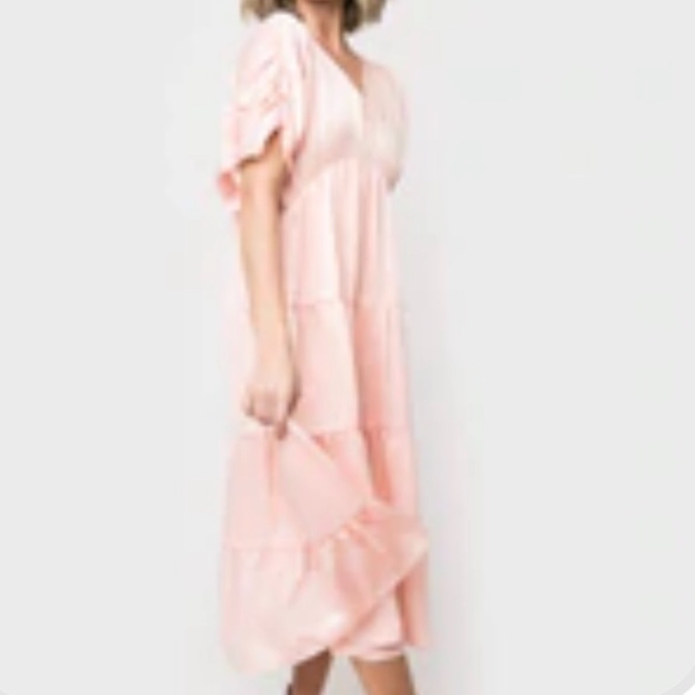 women’s dress, stirred tiered midi dress, small